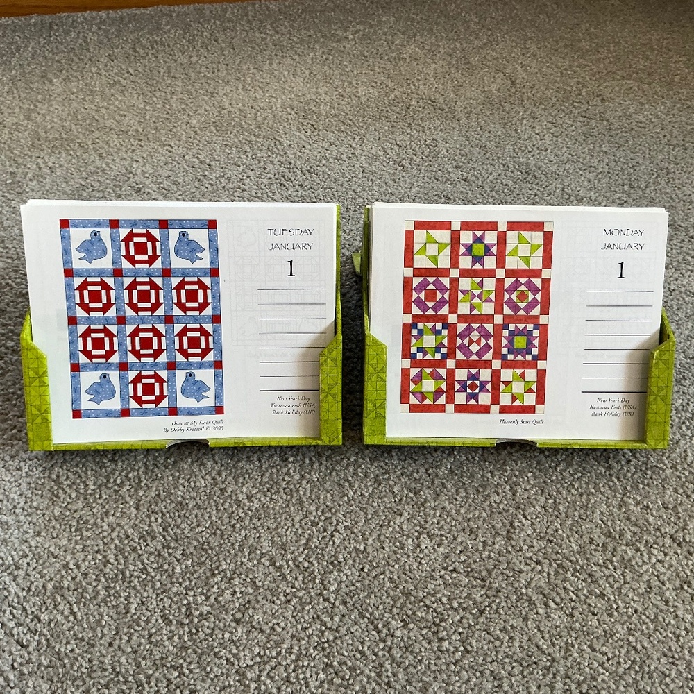 Two Quilting Block & Pattern-a-Day Calendars 2007 2008 - Picture 5 of 9